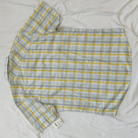 172. Volcom Plaid Button Down Shirt | Color: Dust Blue - Picture 4 of 9